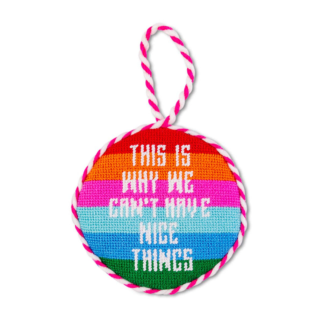 Nice Things-Needlepoint Ornament - Victoria's Toy Station