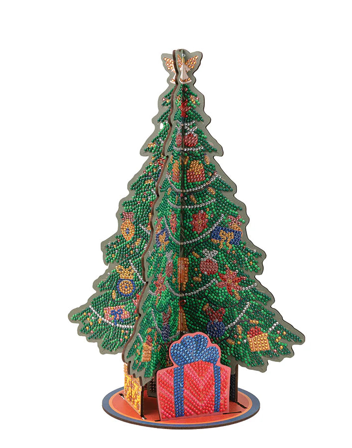 Wooden Christmas Tree Crystal Art 3D Buildable Scene Kit - Victoria's Toy Station