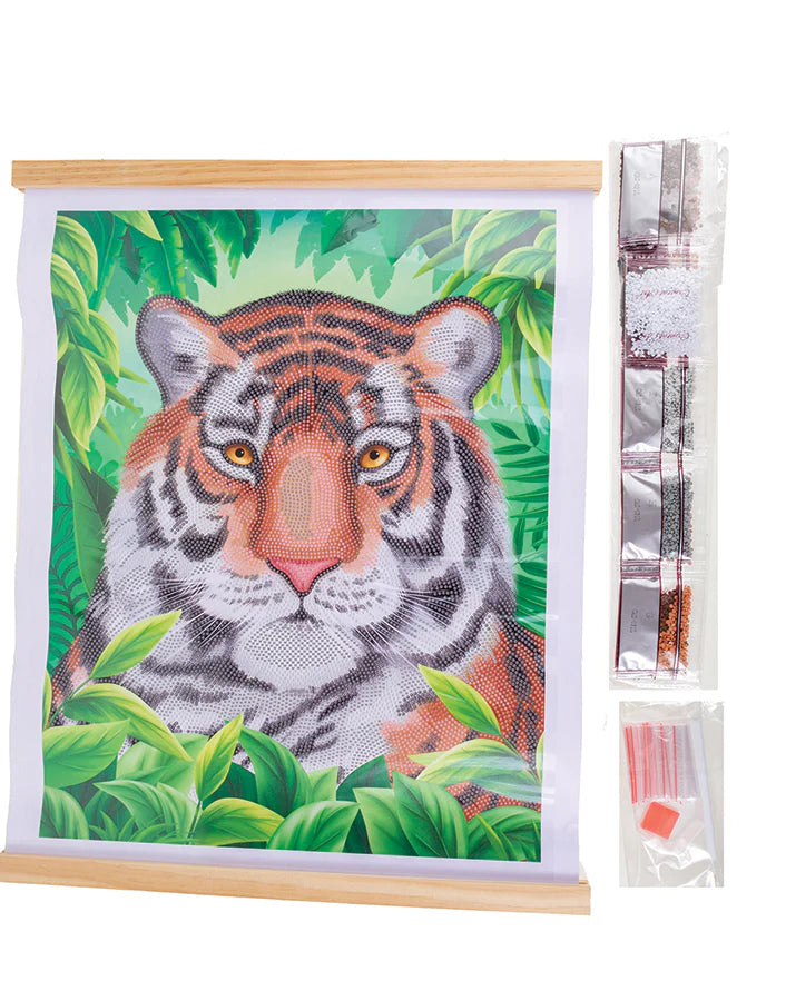 Crystal Art Scroll Kit: Regal Tiger - Victoria's Toy Station