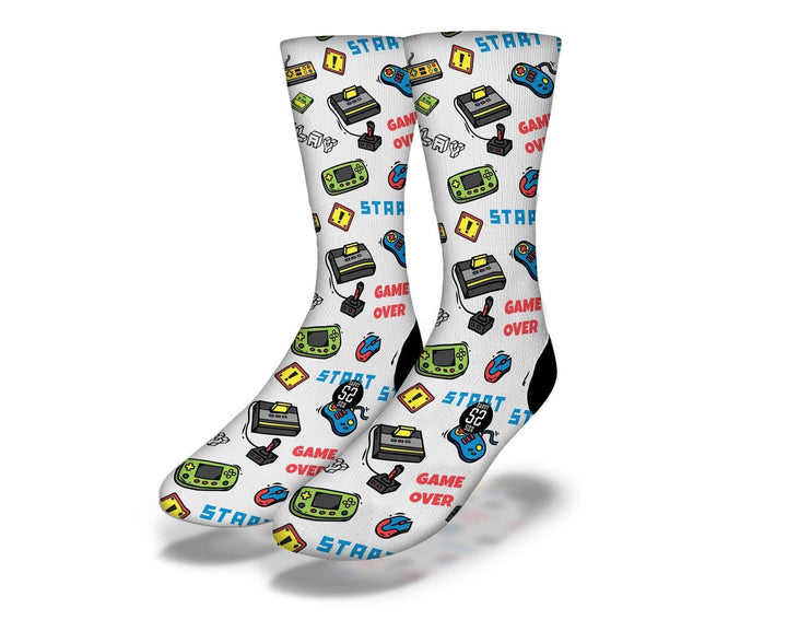 Game Over Video Game White Socks