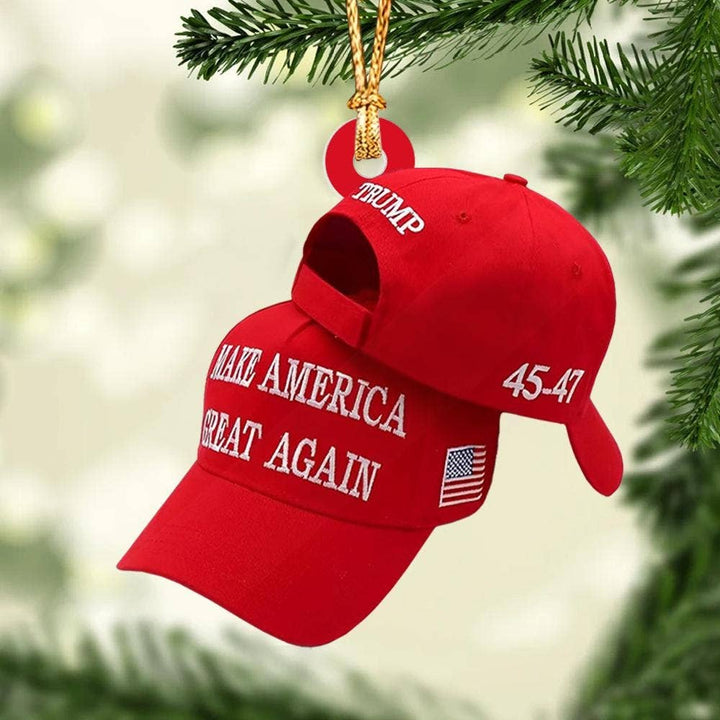 Trump MAGA Hat Ornament, Make America Great Again Ornament