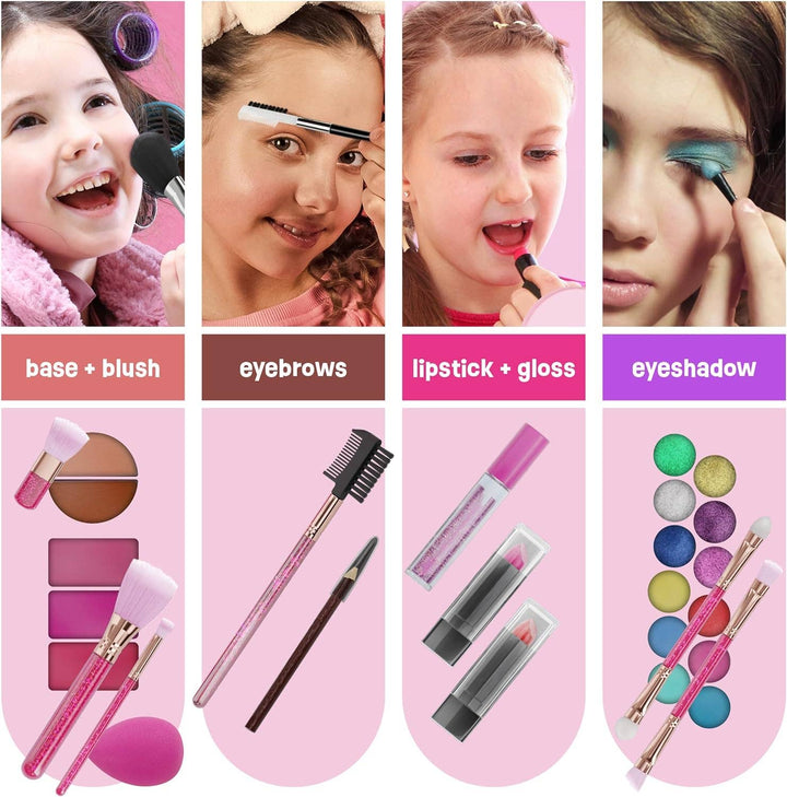 Light Up Makeup Kit for Kids - Real Girls Make Up Set