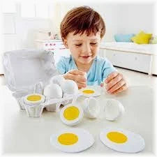 Wooden Eggs with Removable Yolk - Victoria's Toy Station