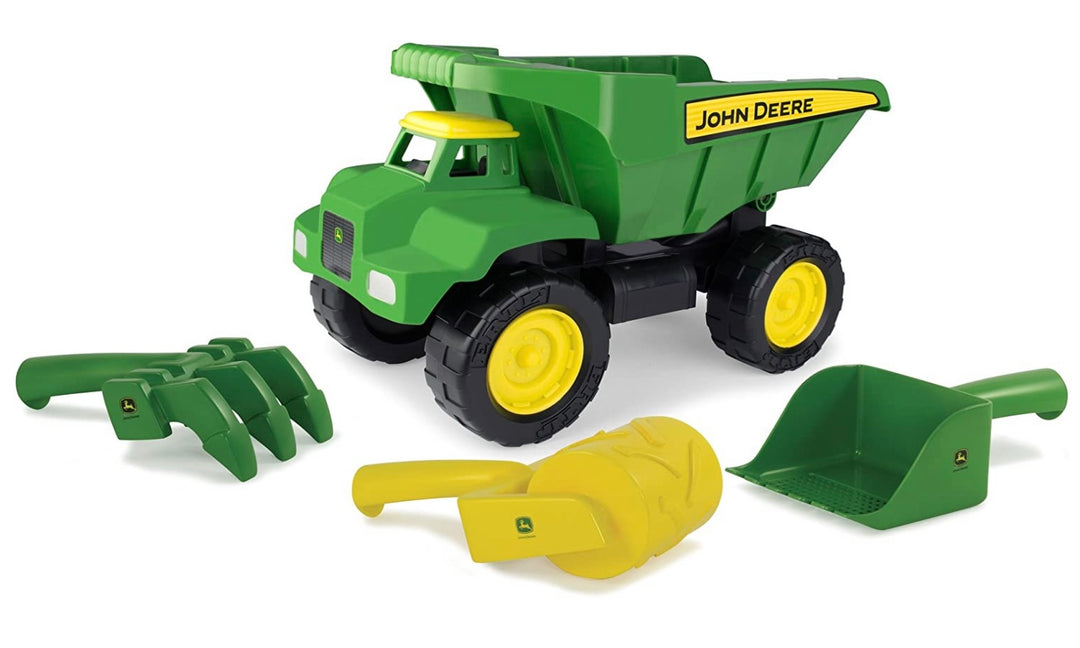 JOHN DEERE 15" Big Scoop Dump Truck Toy, Ages 3 and Up, Green - Victoria's Toy Station