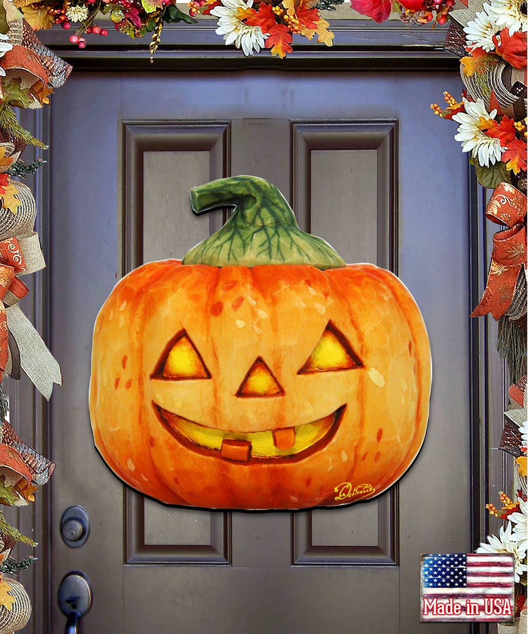 Halloween Pumpkin Wall Door Hanger