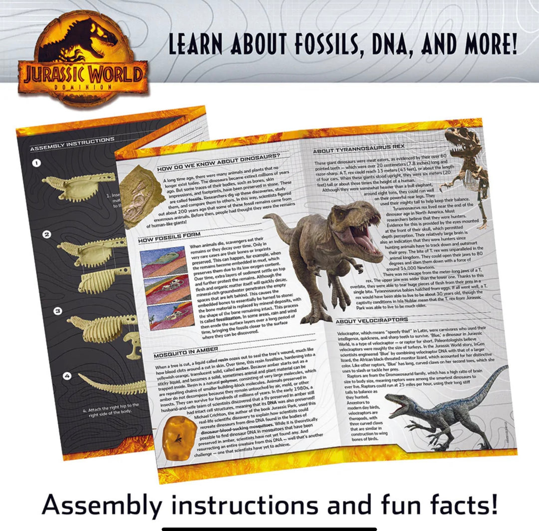 Jurassic World: Dominion Dinosaur Dig- Blue, T.Rex & Amber