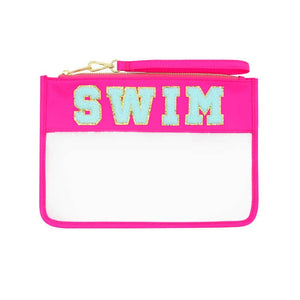 Cosmetic Pool Swim Clear Bag Chenille