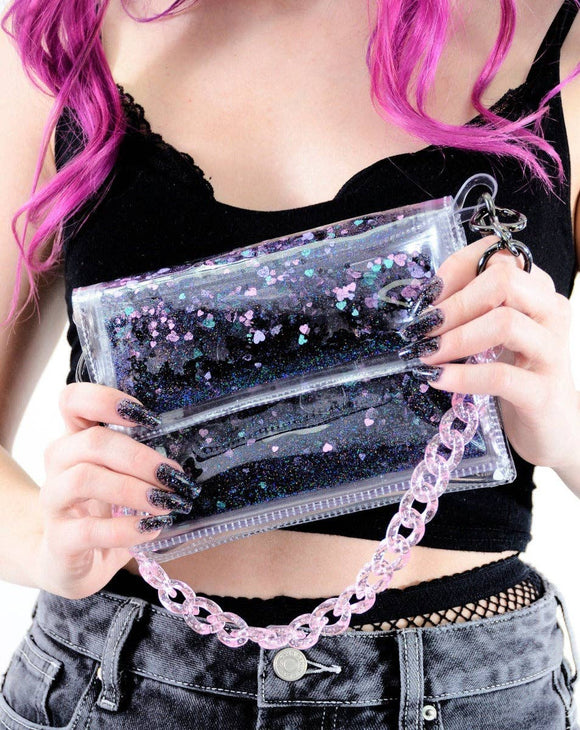 Glitter Goo Mini Purse - Nocturnal Hearts