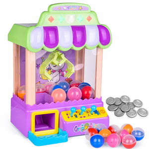 Fun Little Toys - Mini Claw Machine Game Toy with Light and Sounds