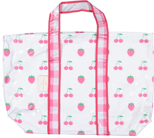 SAL & PIMENTA LARGE BEACH TOTE BAG - Pink Jam Beach Tote