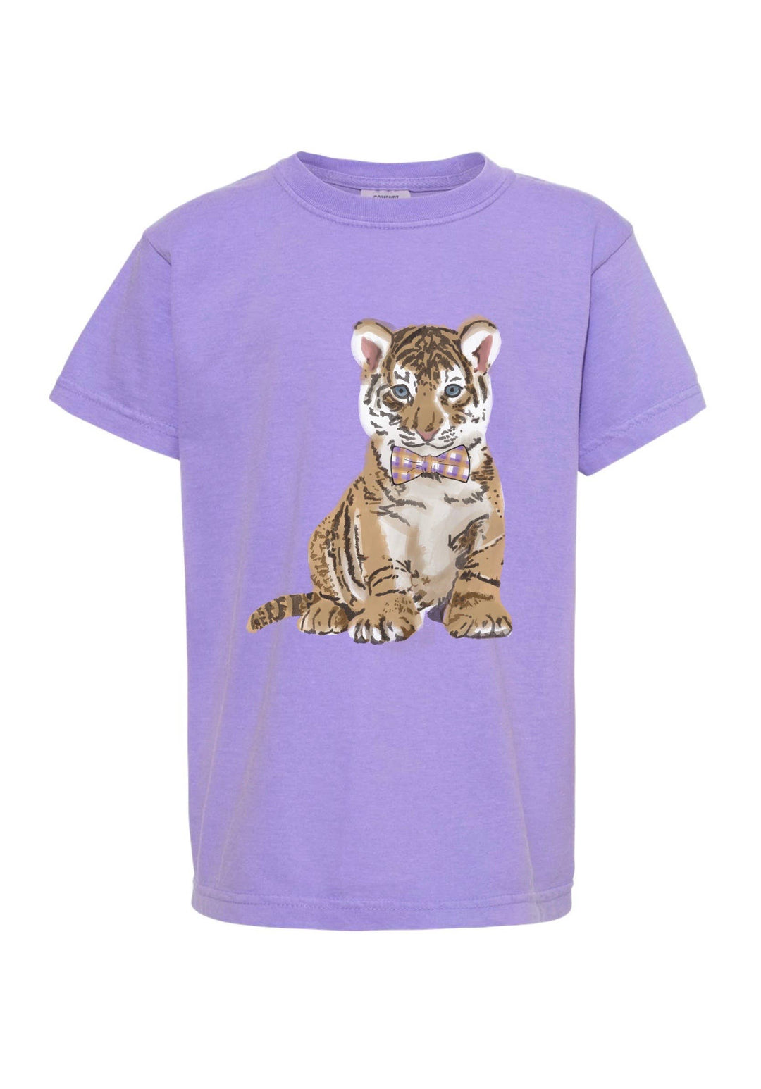 Purple Baby Tiger Mascot Tee