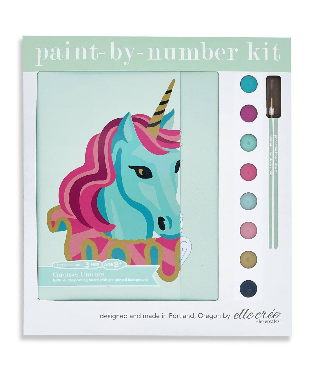 Carousel Unicorn Paint-by-Number Kit