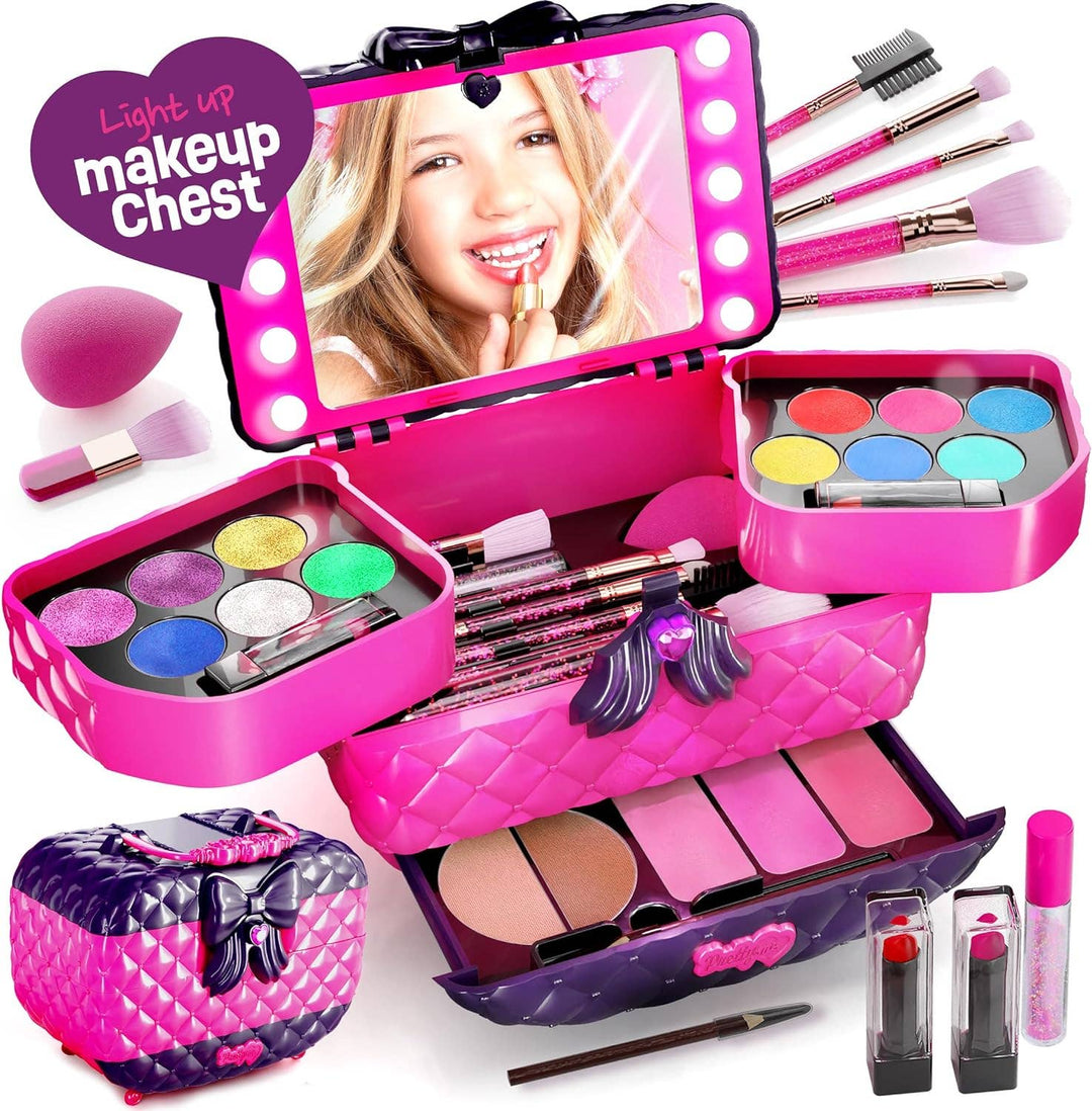 Light Up Makeup Kit for Kids - Real Girls Make Up Set
