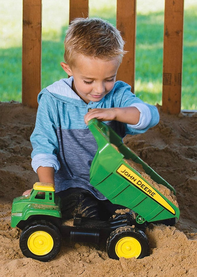 JOHN DEERE 15" Big Scoop Dump Truck Toy, Ages 3 and Up, Green - Victoria's Toy Station