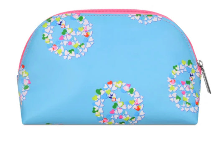 Peace and Love Oval Cosmetic Bag