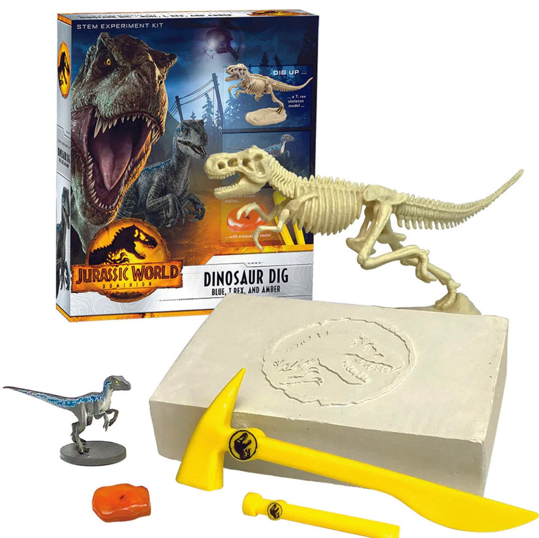 Jurassic World: Dominion Dinosaur Dig- Blue, T.Rex & Amber