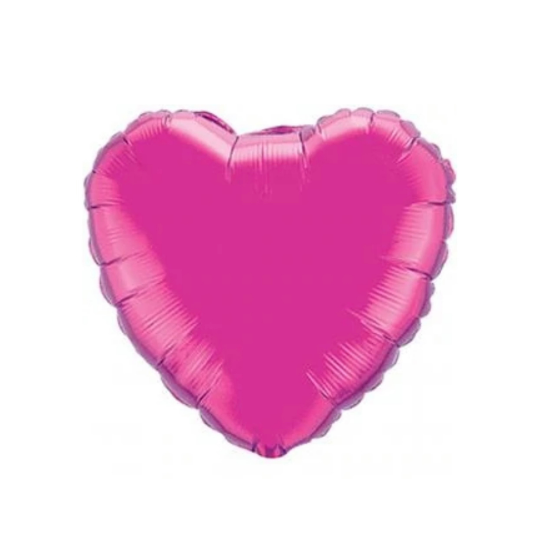 17" Magenta Foil Heart Balloon - Victoria's Toy Station