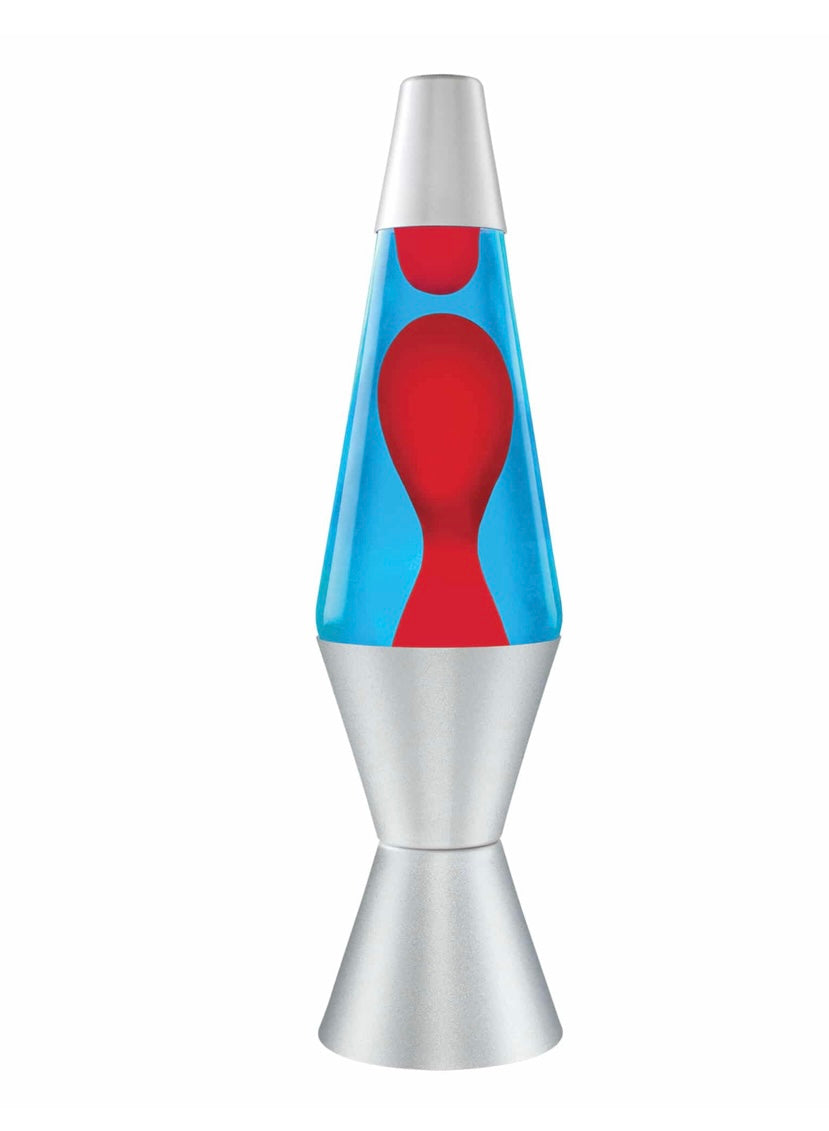 14.5" Lava Lamp Red/Blue/Silver