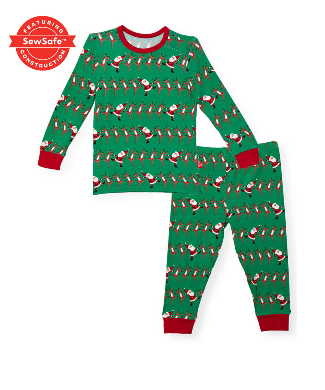 holly folly jolly modal toddler pajama set