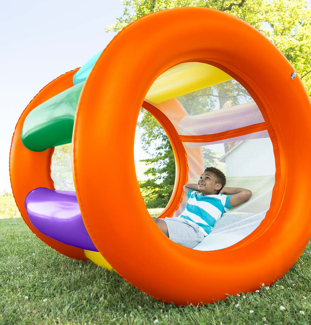 Roll with It! 2.0 Giant Inflatable Rainbow Land Roller
