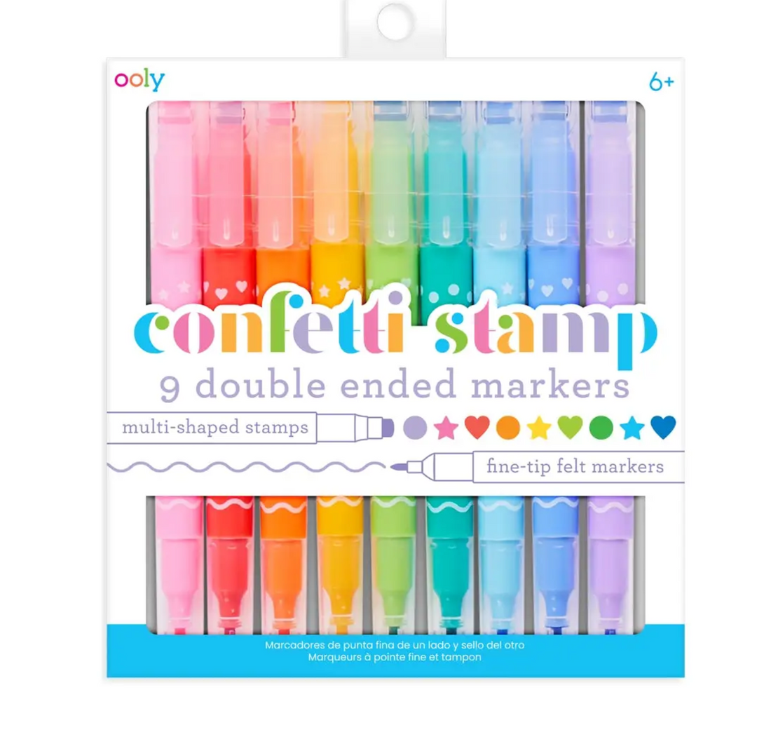 Confetti Stamp Double-Ended Markers - Victoria's Toy Station