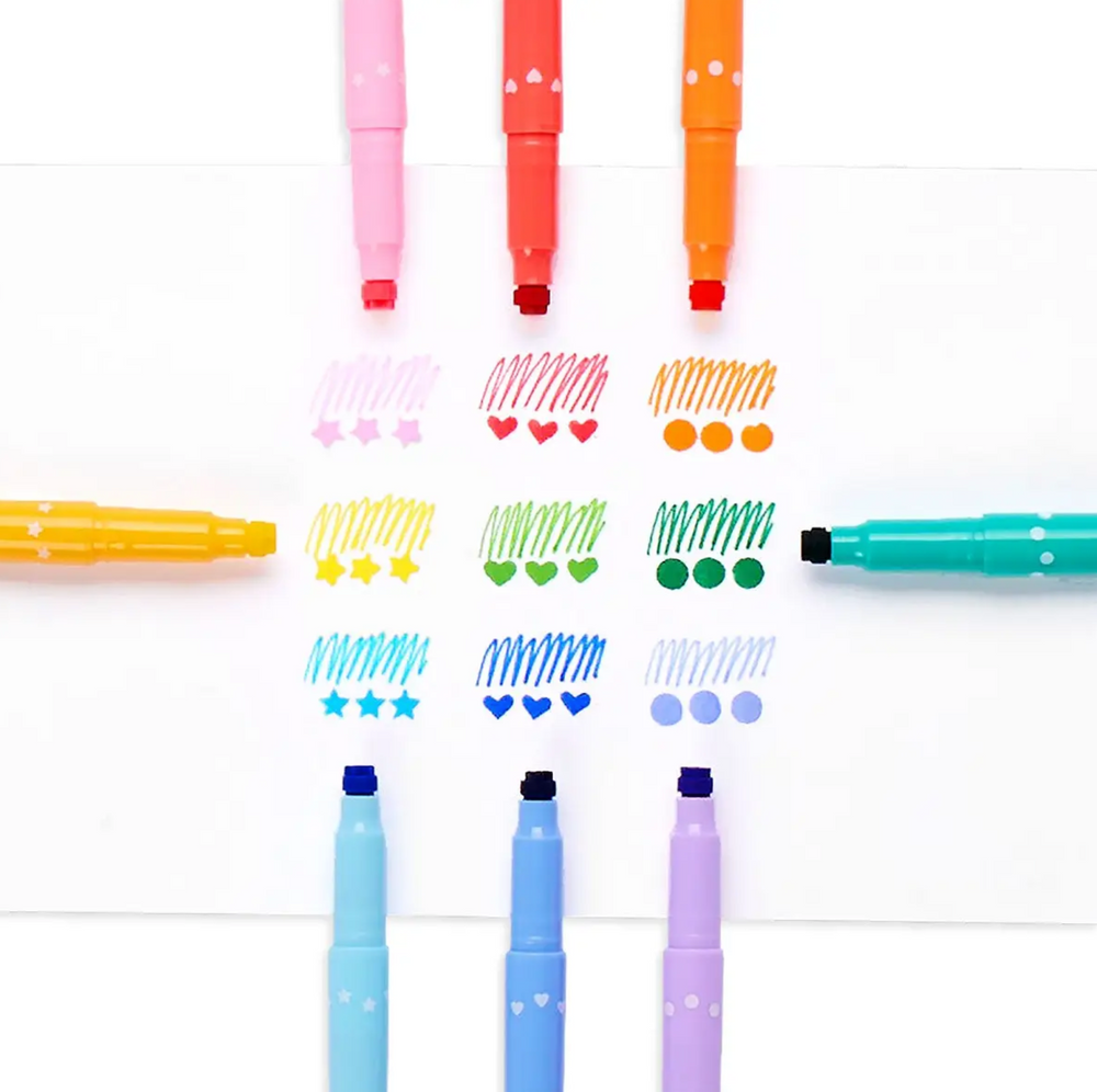 Confetti Stamp Double-Ended Markers - Victoria's Toy Station