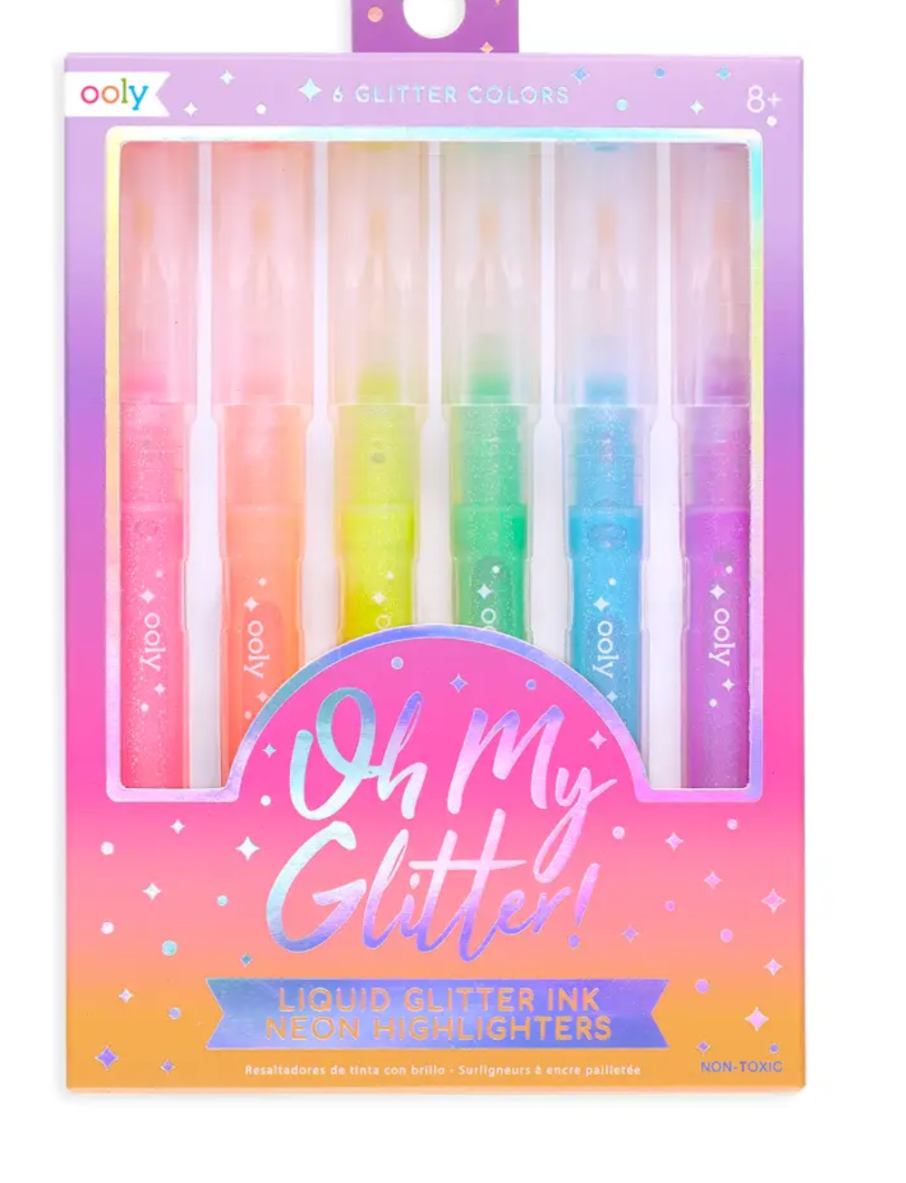 Oh My Glitter! Neon Highlighters - Set of 6 - Victoria's Toy Station