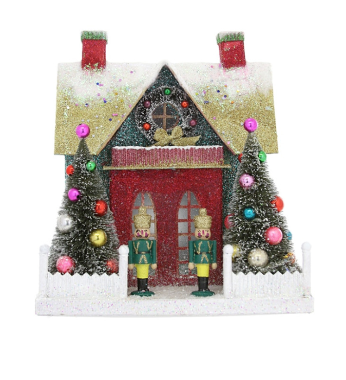 MERRY & BRIGHT GLITTER CHALET - Victoria's Toy Station