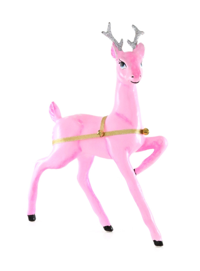 LARGE KITSCH DEER-PINK - Victoria's Toy Station