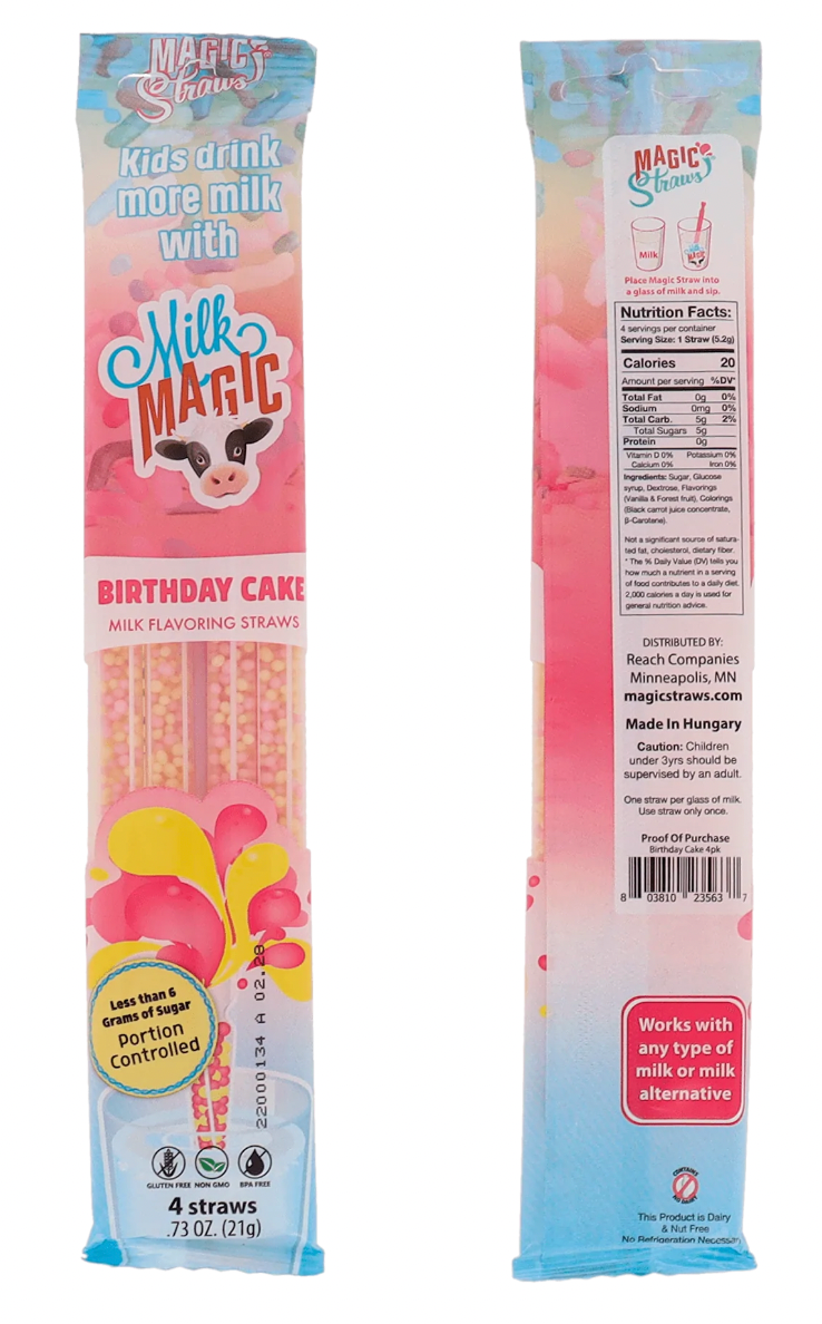 Milk Magic Birthday Cake Straws