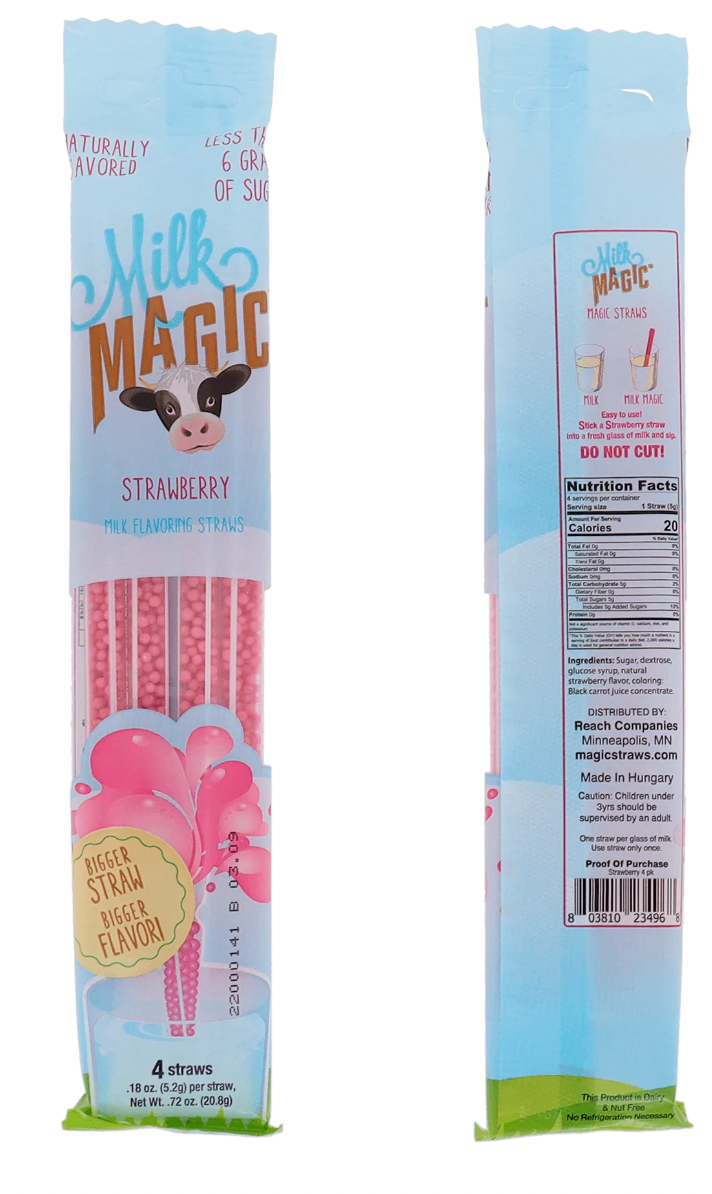Milk Magic Strawberry Straws