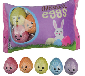 Chocolate Easter Egg Buddies Packaging Fleece Plush