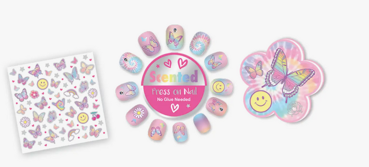 Stylin' Press on Nails, Tie Dye Butterfly - Victoria's Toy Station