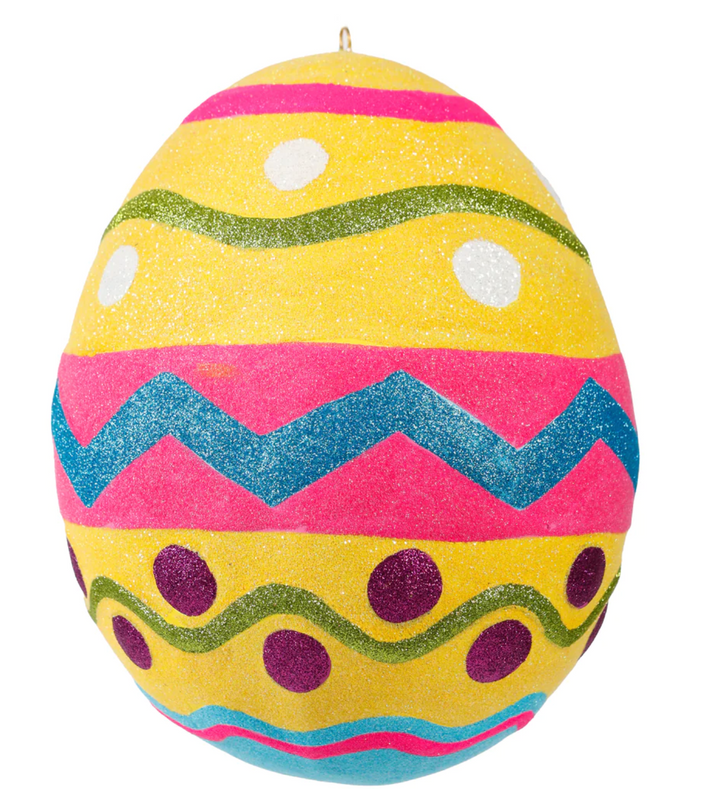 LARGE GLITTERED EASTER EGG - Victoria's Toy Station