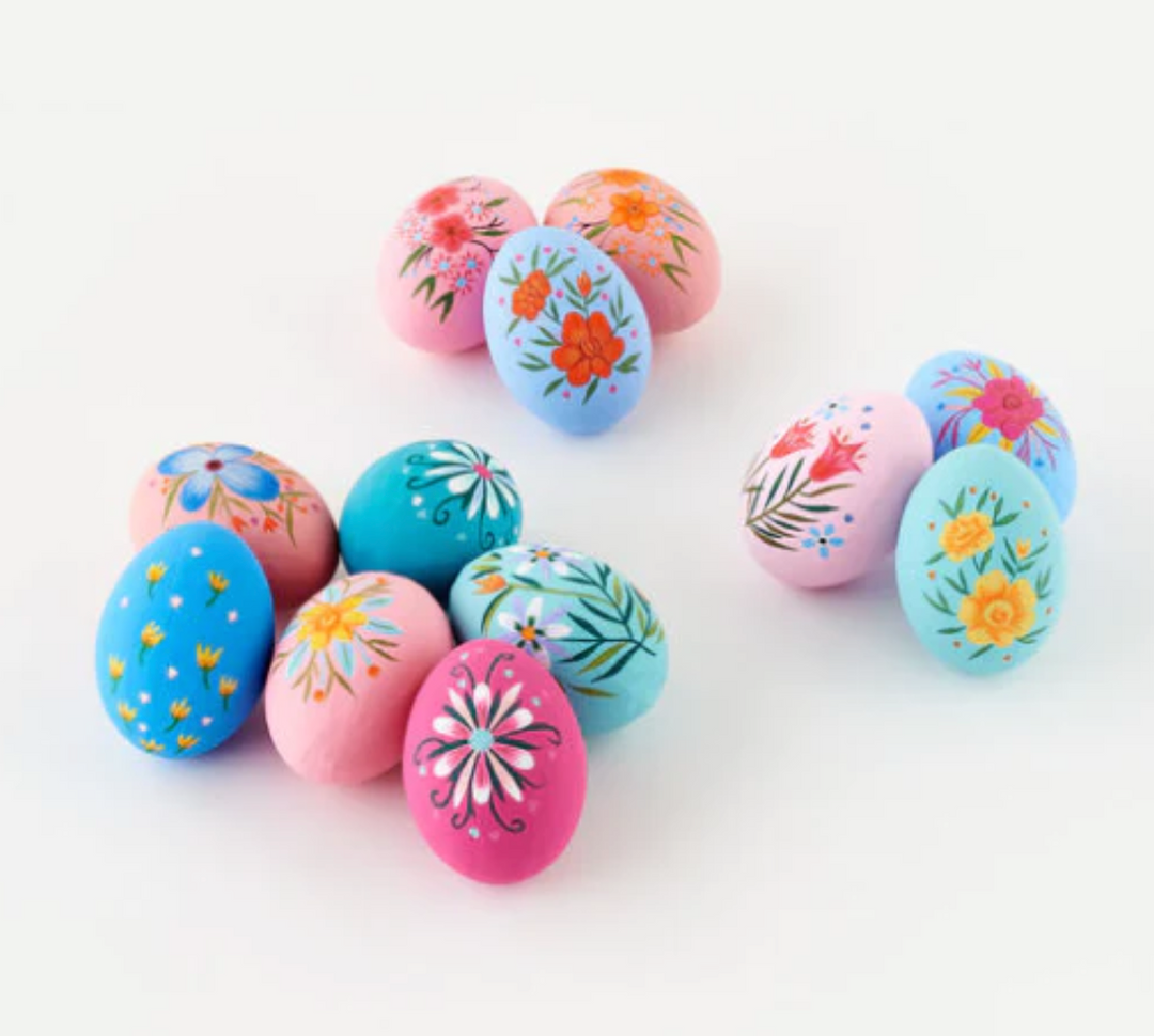 Floral Egg Papermache - Victoria's Toy Station