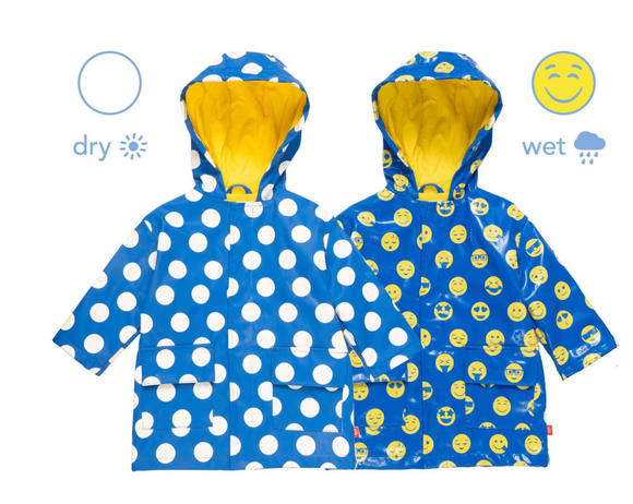 Blue Dot Emoji Raincoat