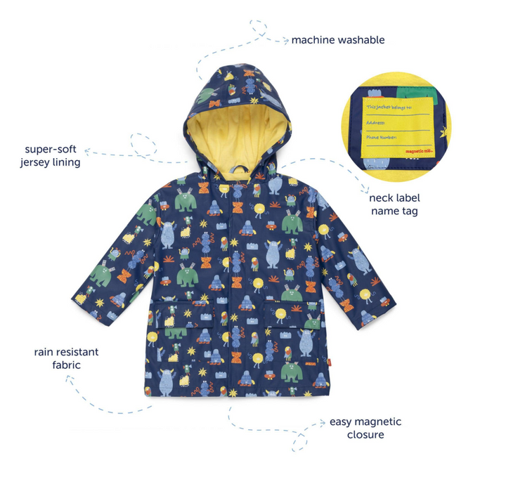 Blue Dot Emoji Raincoat