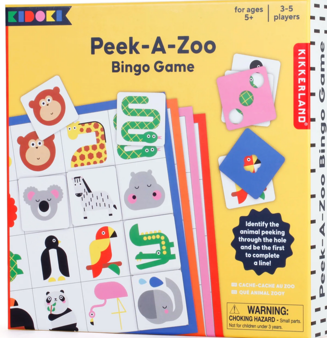 Peek-A-Zoo Bingo Game