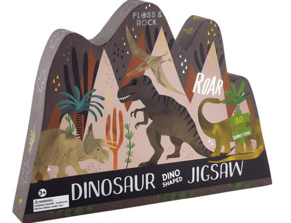 Jigsaw 80P Shaped Dinosaur