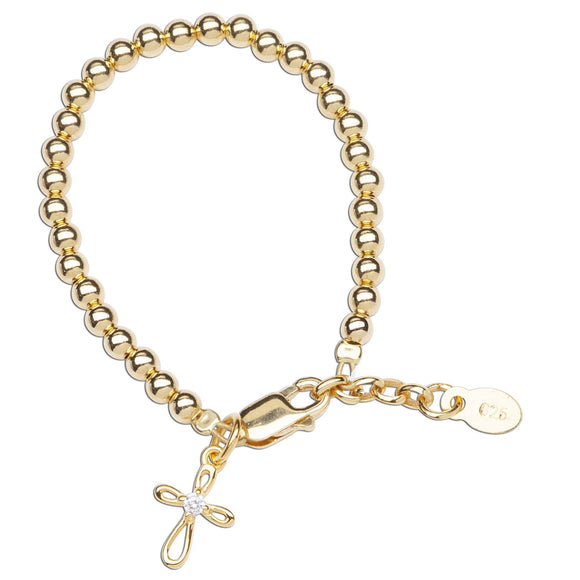 Lenox - 14K Gold Plated Cross Children's Bracelet
