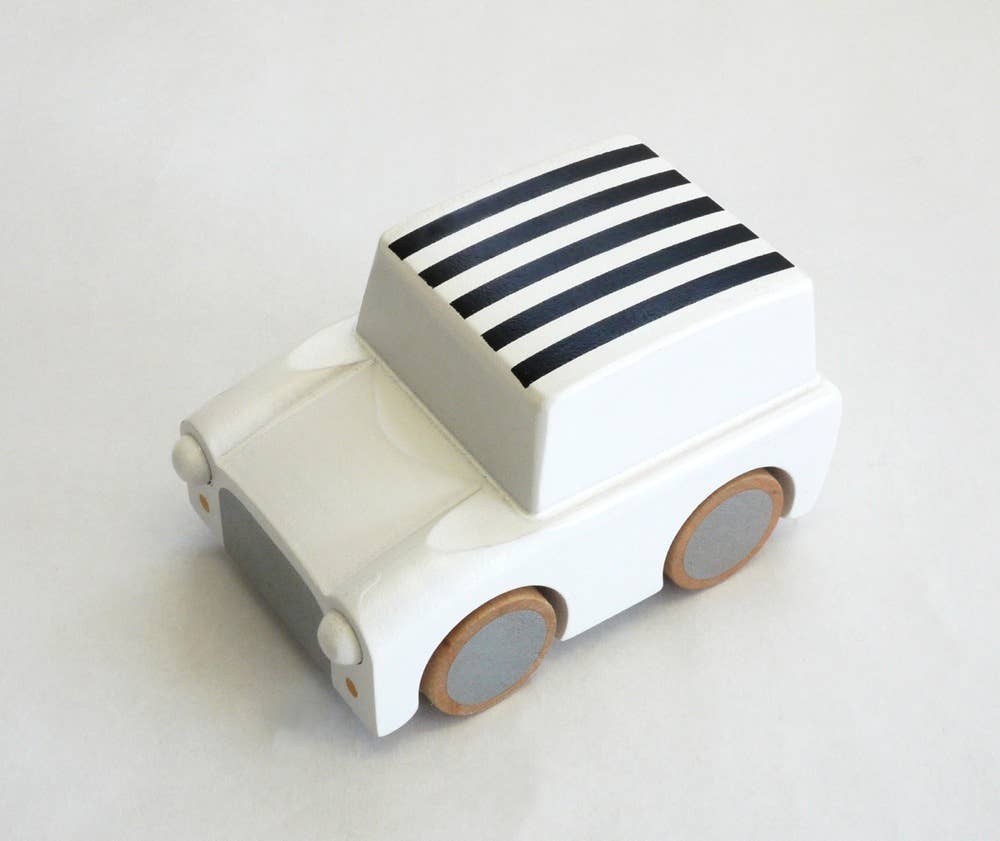 Stripes on White Kuruma Wind-up Car
