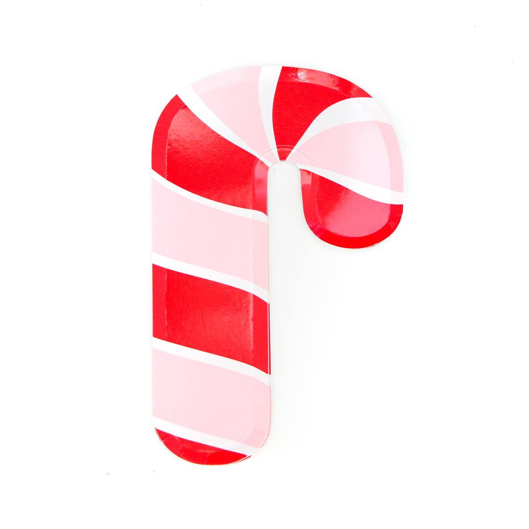 Red and pink candy cane dessert paper plate pack