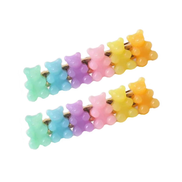 Gummy Bear Pastel Hair Clips