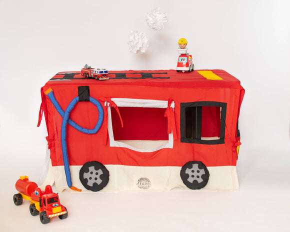 Fire Truck Table Playhouse. Outdoor & Indoor playhouse Tent